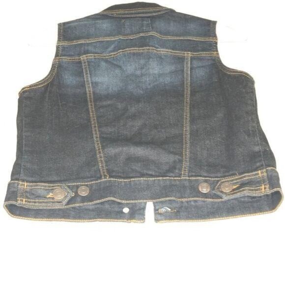 Wax Jean Dark Wash Denim Vest - Picture 2 of 2